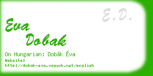 eva dobak business card