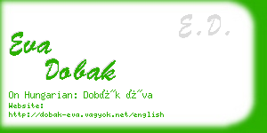eva dobak business card